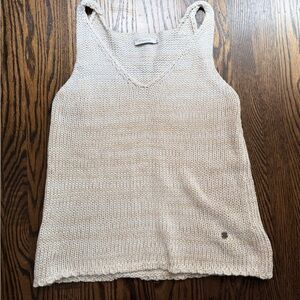 FRNCH Cream Knit Tank Top M/L